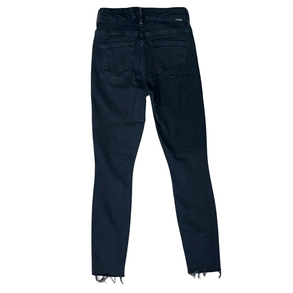 Mother Pixie Ankle Fray Holding Hands Dark Wash Button Fly Skinny Jeans size 24 - Picture 6 of 14